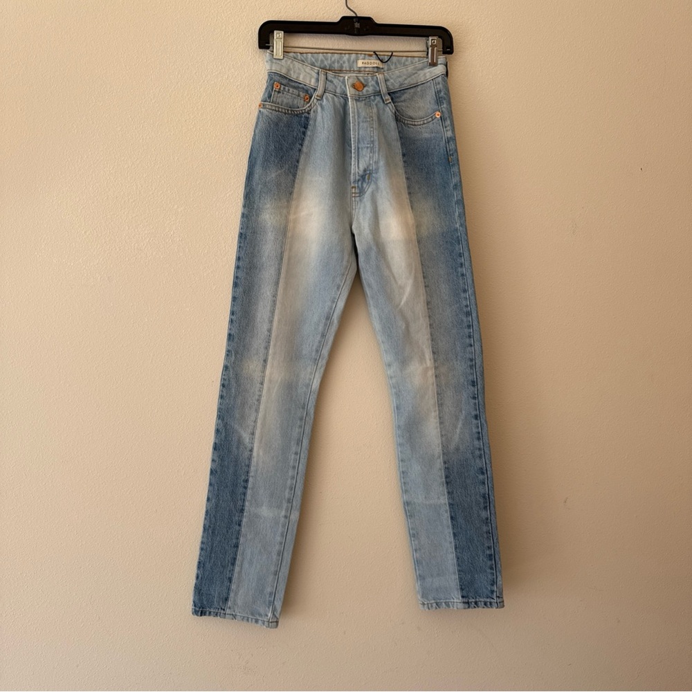 NWT RAGDOLL LOS ANGELES Two-Tone Blue Women's Jeans Size 26